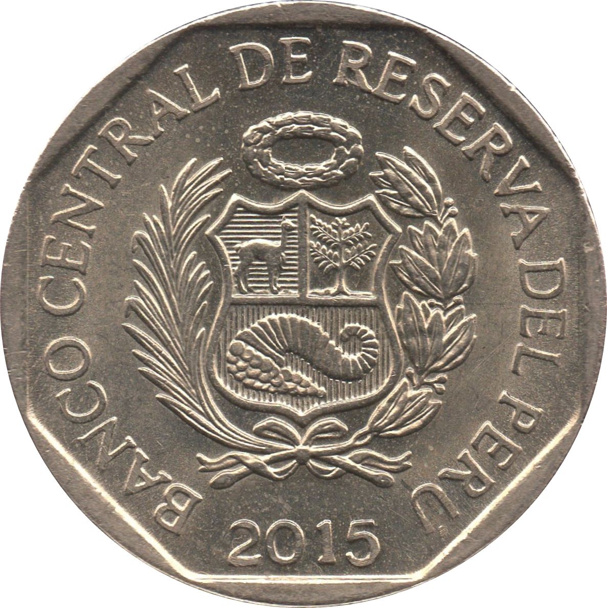 Peru | 1 Nuevo Sol Coin | 450 years Casa Nacional de Moneda | KM390 | 2015