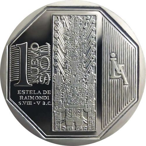 Peru | 1 Nuevo Sol Coin | Estela de Raimondi | KM342 | 2010