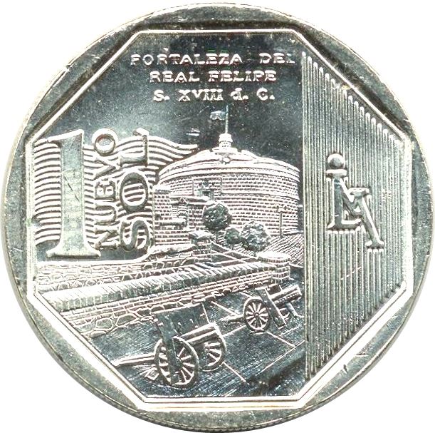 Peru | 1 Nuevo Sol Coin | Fortress of Real Felipe | KM363 | 2012