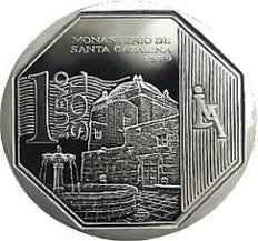 Peru | 1 Nuevo Sol Coin | Monastery of Santa Catalina | KM346 | 2011