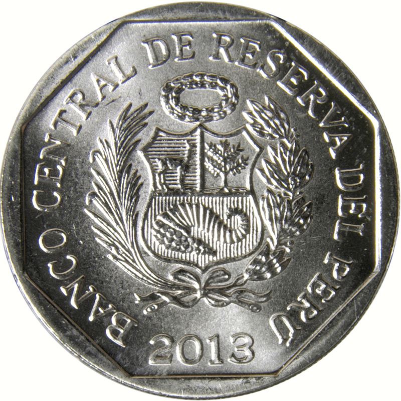 Peru | 1 Nuevo Sol Coin | Temple of Kotosh | KM372 | 2013