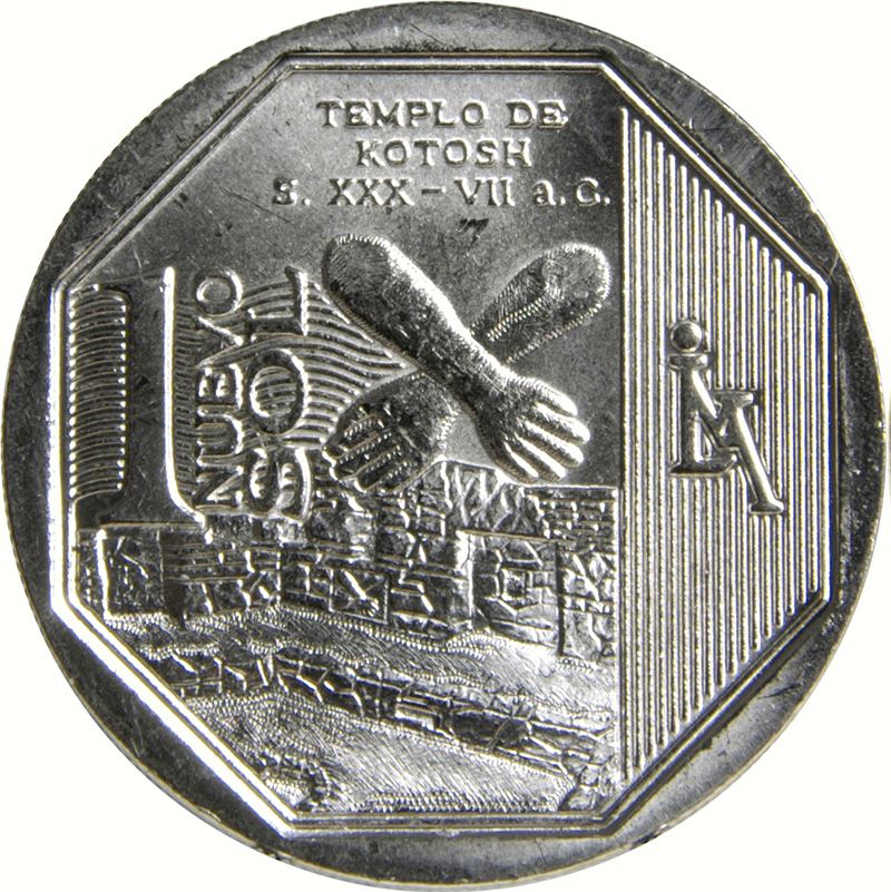 Peru | 1 Nuevo Sol Coin | Temple of Kotosh | KM372 | 2013