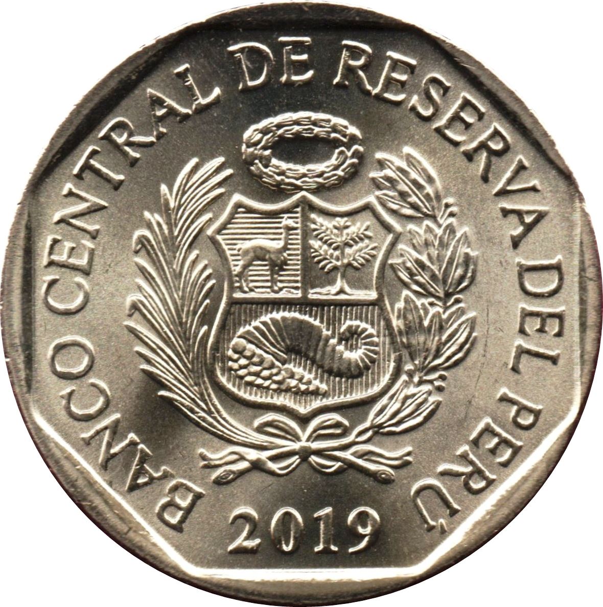 Peru | 1 Sol Coin | Andean Mountain Cat | KM419 | 2019