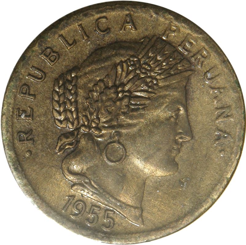 Peru | 10 Centavos Coin | Sprig | KM224 | 1945 - 1965