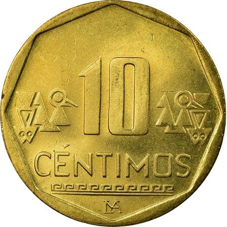 Peru 10 Céntimos Coin | KM305.4 | 2001 - 2021