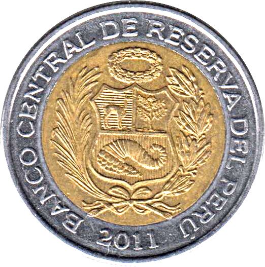 Peru 2 Nuevos Soles Coin | 2nd type | Hummingbird | KM343 | 2010 - 2015