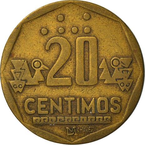 Peru | 20 Centimos Coin | KM306 | 1991 - 2000