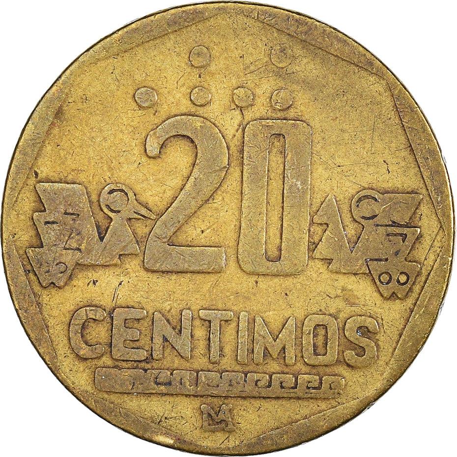 Peru | 20 Centimos Coin | KM306 | 1991 - 2000