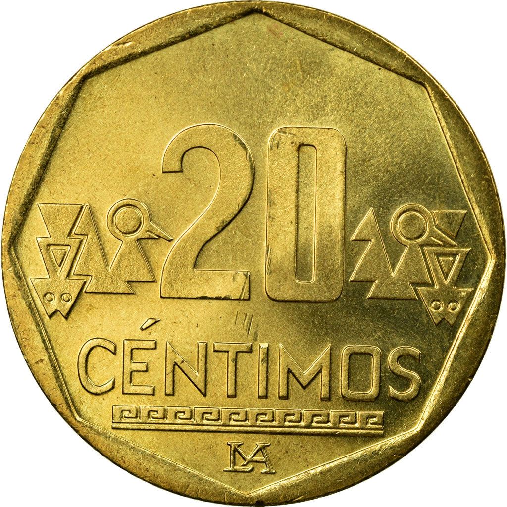 Peru 20 Céntimos Coin | KM306.4 | 2001 - 2021