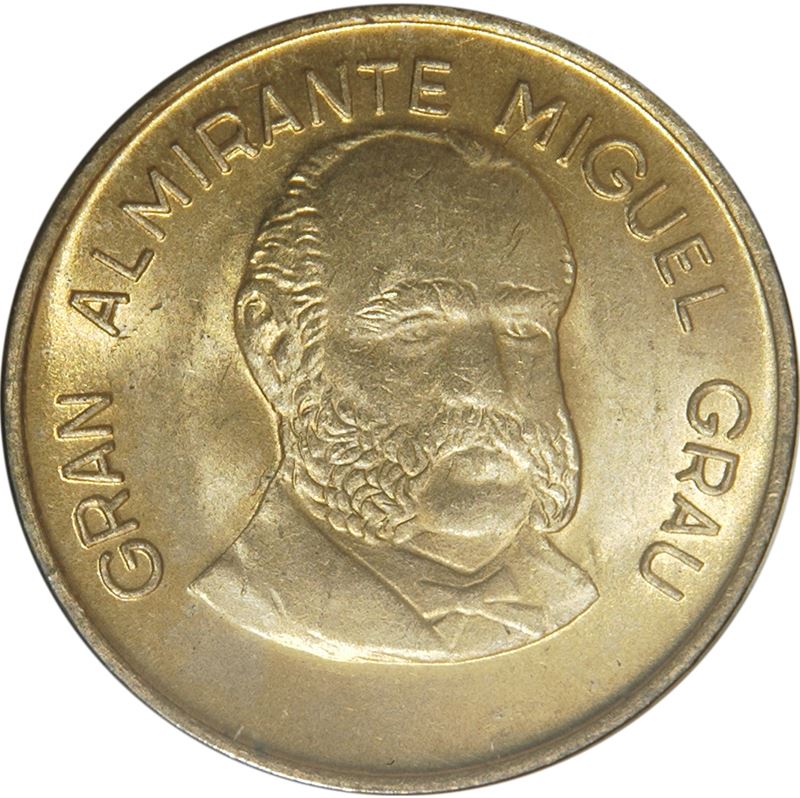 Peru | 20 Centimos Coin | Miguel Grau | KM294 | 1985 - 1987