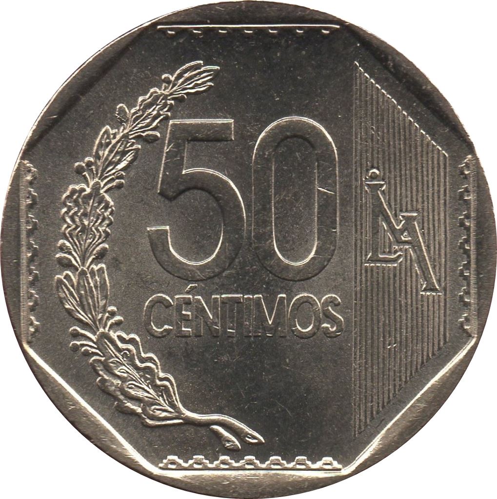 Peru 50 Céntimos Coin | KM307.4 | 2001 - 2021