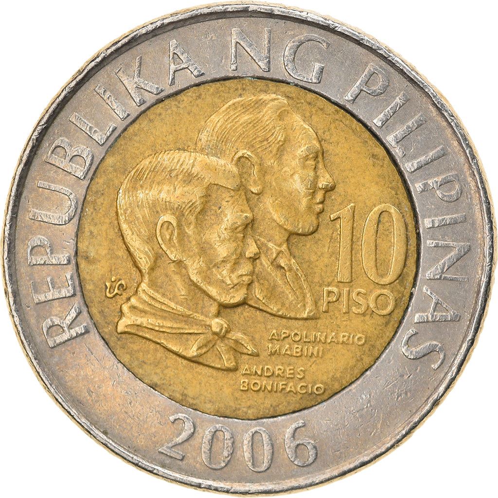 Philippines 10 Piso Apolinario Mabini Coin KM278 2000 - 2017