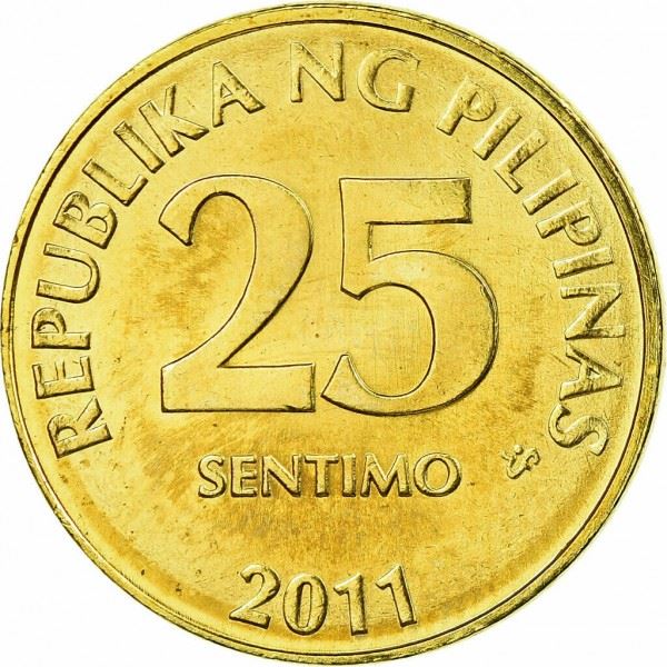 Philippines 25 Sentimo Coin KM271a 2003 - 2017