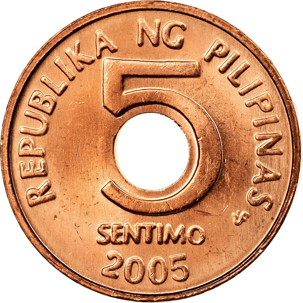 Philippines 5 Sentimo Coin KM268 1995 - 2017