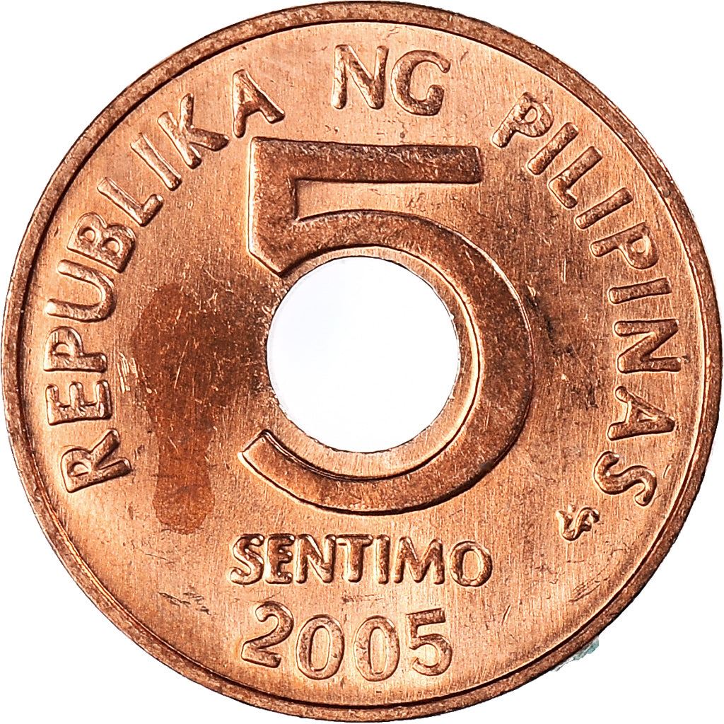 Philippines 5 Sentimo Coin KM268 1995 - 2017