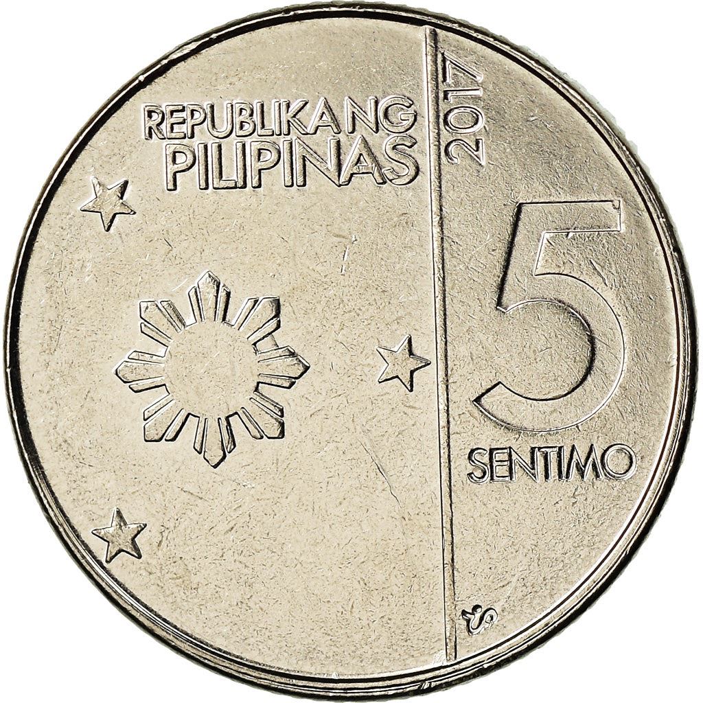 Philippines 5 Sentimo Coin | New Generation Currency | KM298 | 2017 - 2019