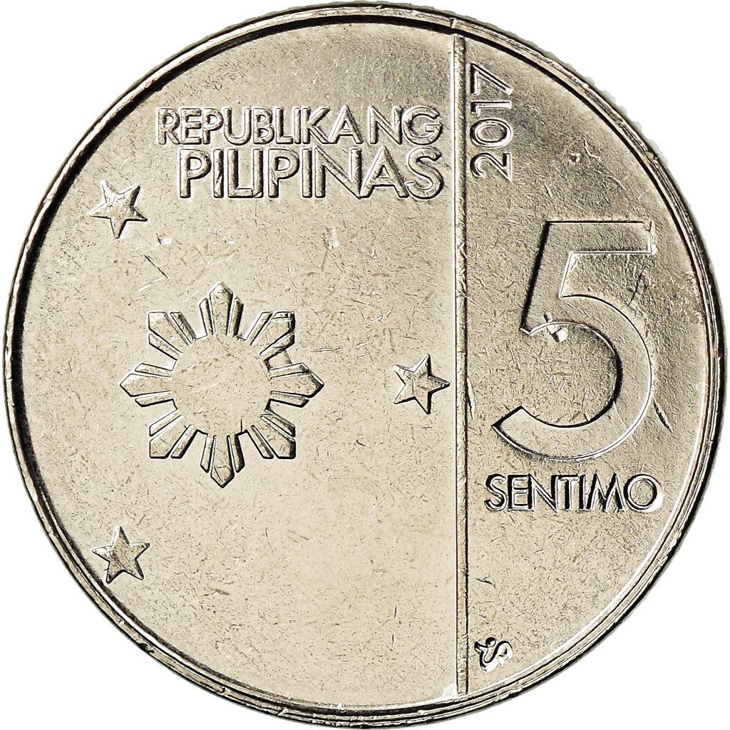 Philippines 5 Sentimo Coin | New Generation Currency | KM298 | 2017 - 2019