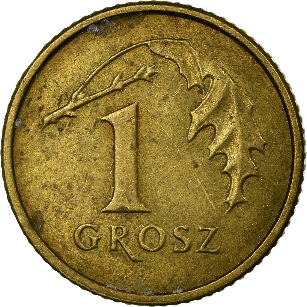 Poland | 1 Grosz Coin | Oak Leaves | Polish White Eagle | KM276 | 1990 - 2014