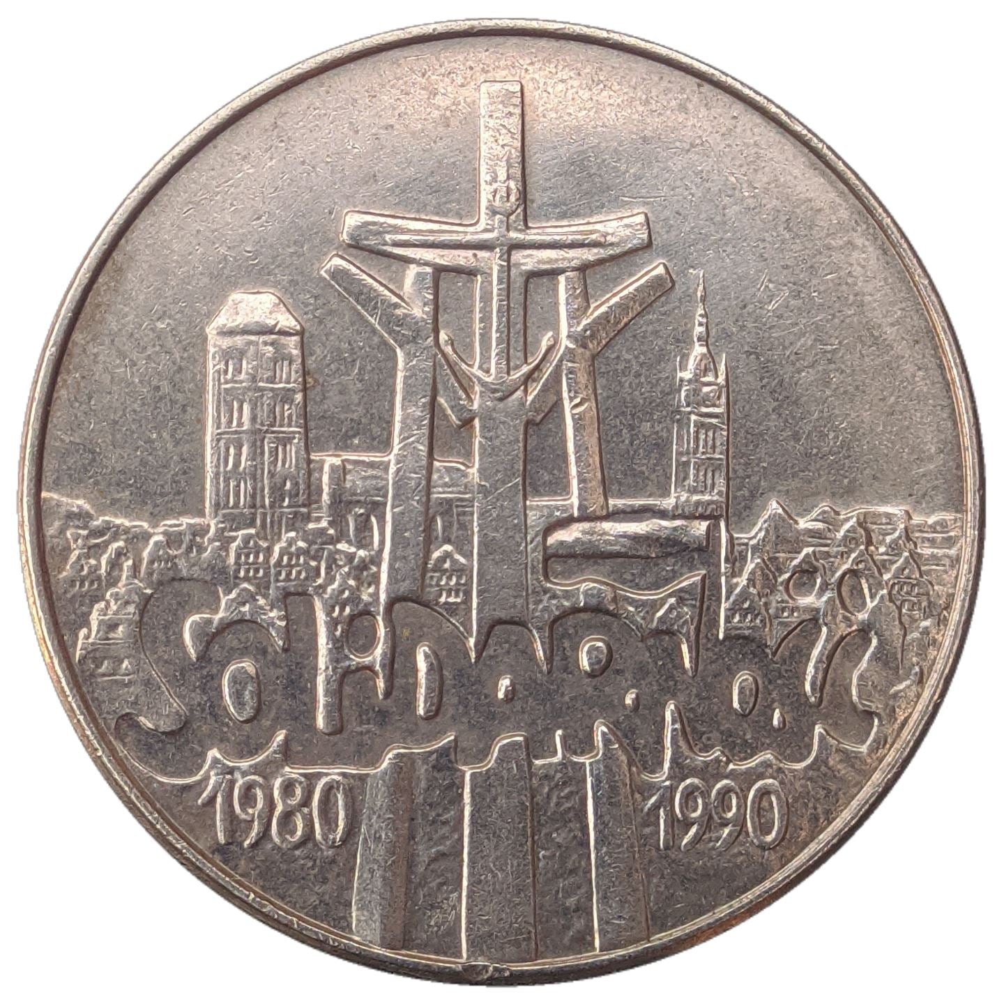 Poland | 10 000 Złotych Coin | Solidarity Monument | Eagle | KM195 | 1990