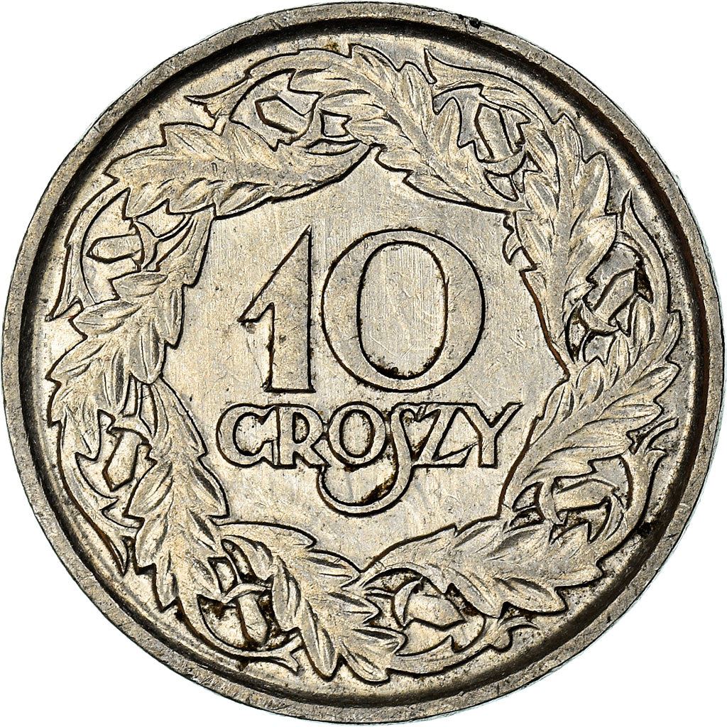 Poland | 10 Groszy Coin | German Occupation WW II | Eagle | KM36 | 1923