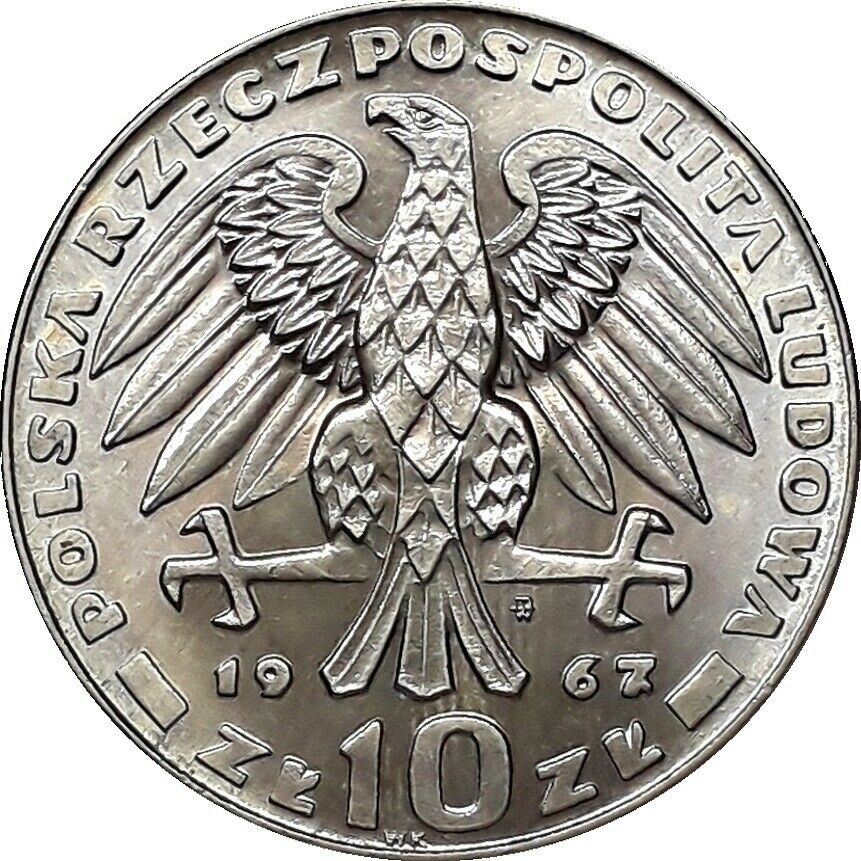 Poland | 10 Zlotych Coin | General Karol Swierczewski | Eagle | KM58 | 1967