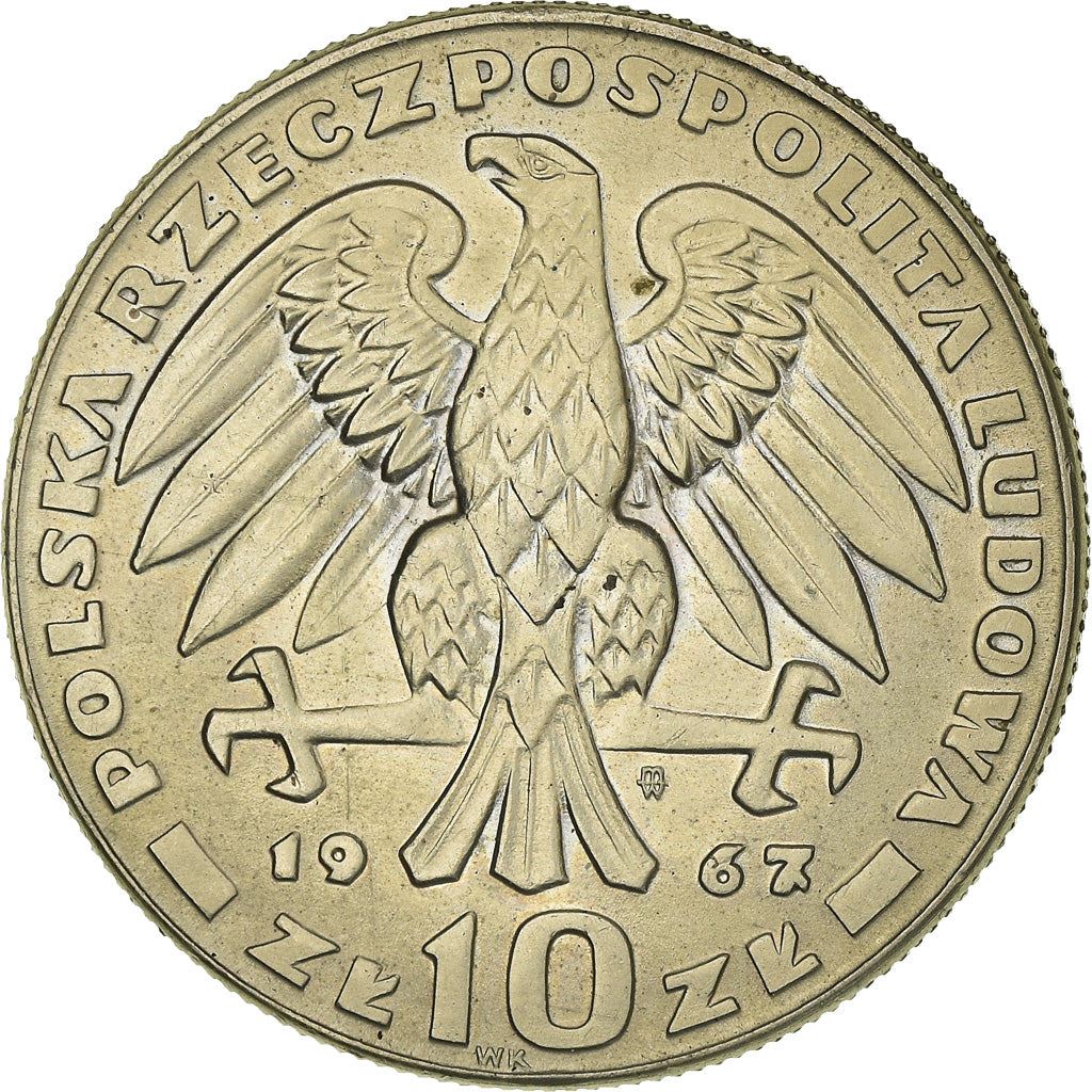 Poland | 10 Zlotych Coin | General Karol Swierczewski | Eagle | KM58 | 1967