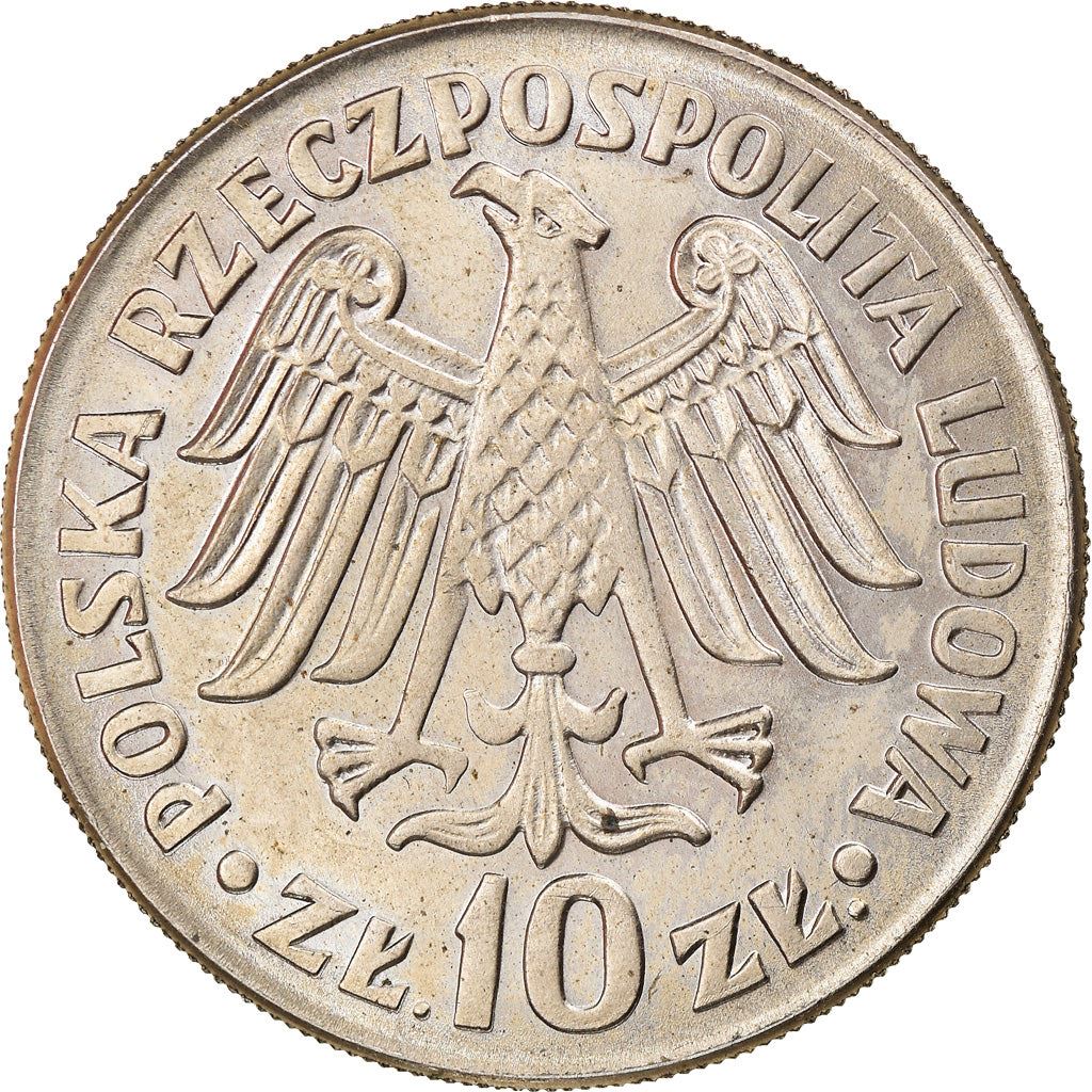 Poland | 10 Złotych Coin | Kazimierz Wielki | Eagle | KM52.1 | 1964