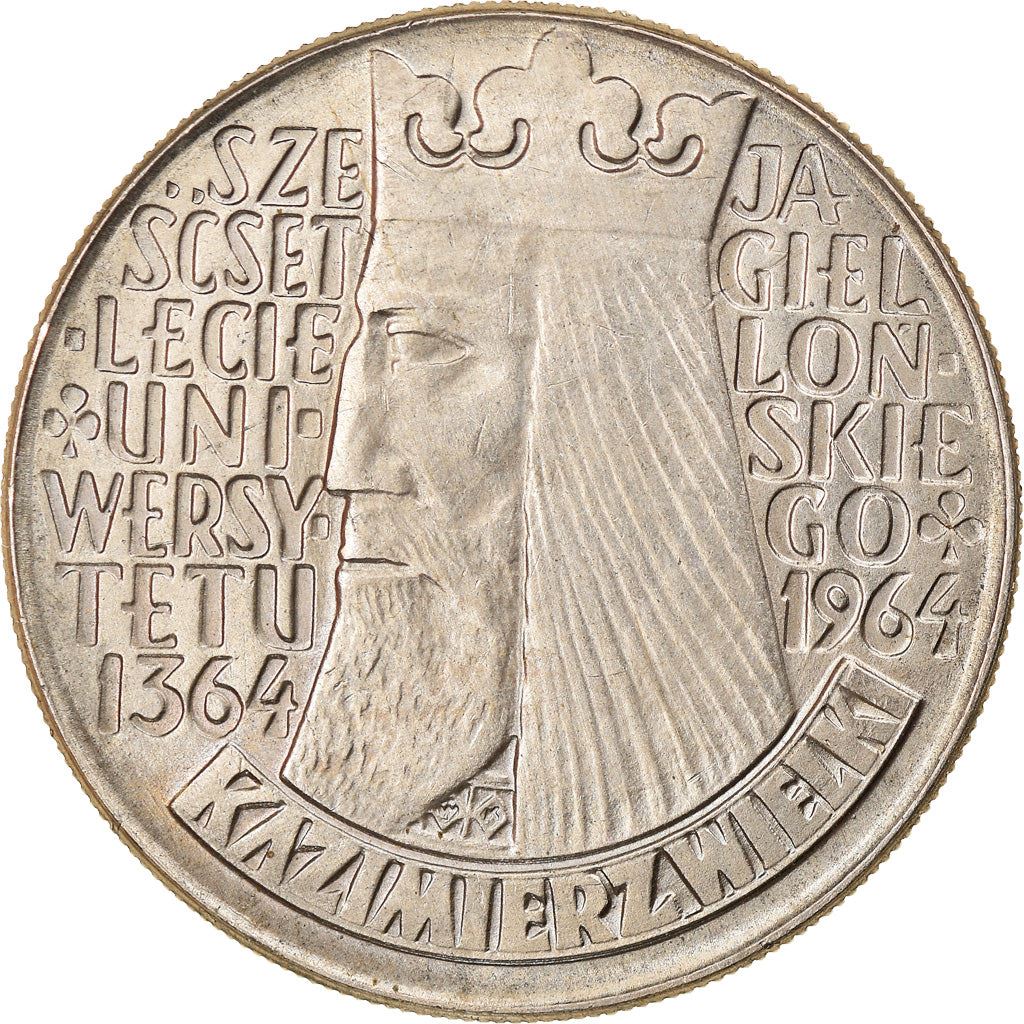 Poland | 10 Złotych Coin | Kazimierz Wielki | Eagle | KM52.1 | 1964