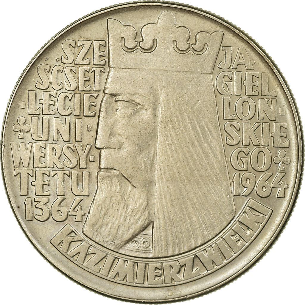 Poland | 10 Złotych Coin | Kazimierz Wielki | Eagle | KM52.1 | 1964