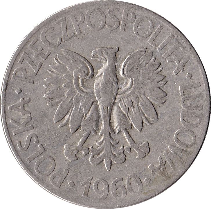 Poland | 10 Złotych Coin | Tadeusz Kościuszko | Eagle | KM50 | 1959 - 1966