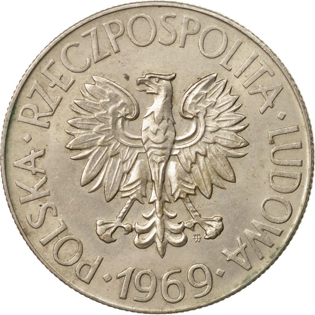 Poland | 10 Złotych Coin | Tadeusz Kościuszko | Eagle | KM50a | 1969 - 1973