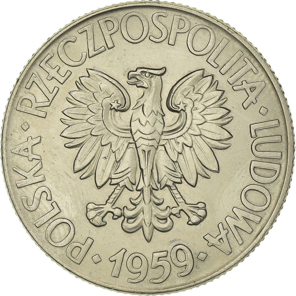 Poland | 10 Złotych | Mikołaj Kopernik | Eagle | KM51 | 1959 - 1965