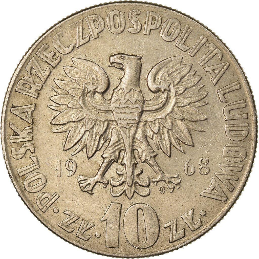 Poland | 10 Złotych | Mikołaj Kopernik | Eagle | KM51a | 1967 - 1969