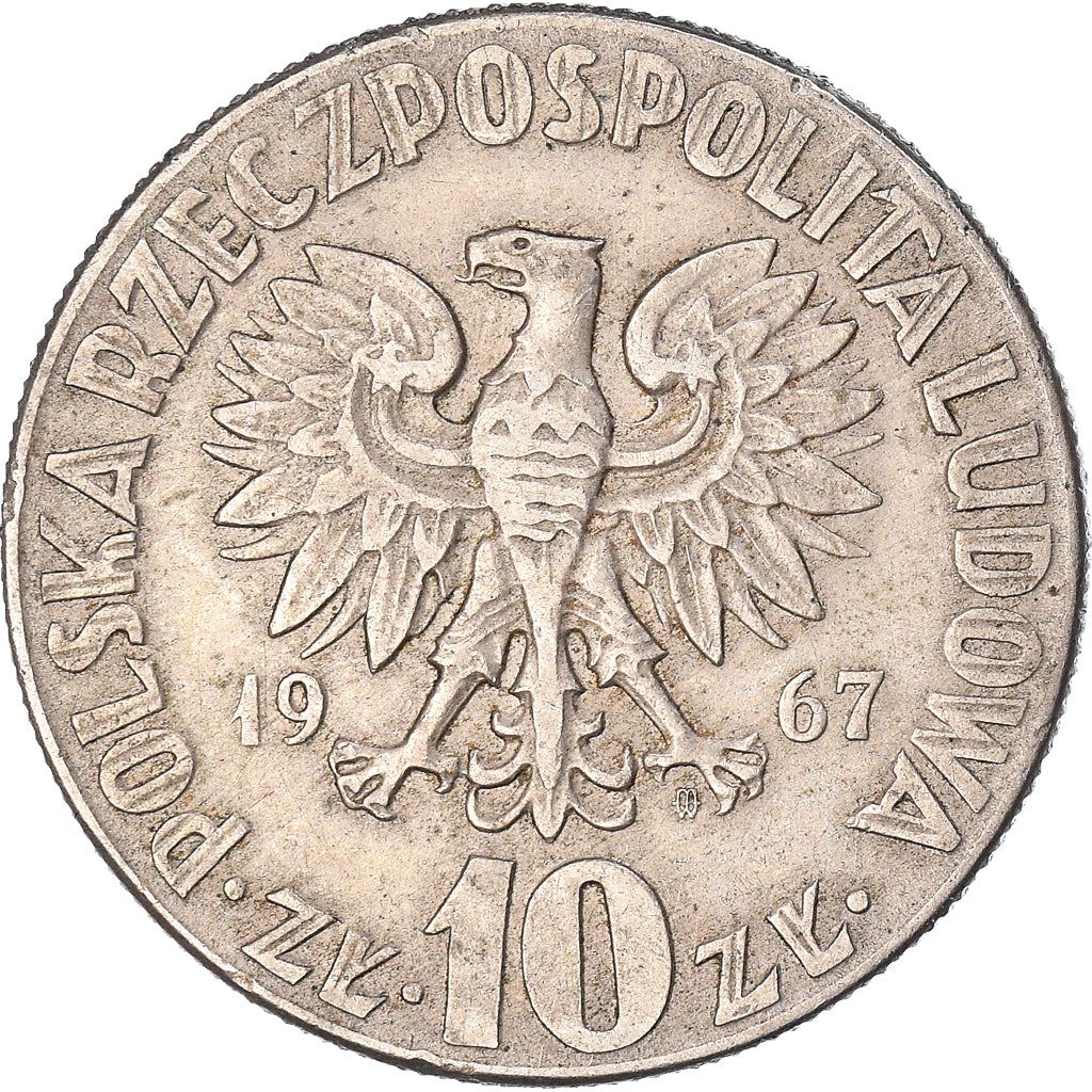 Poland | 10 Złotych | Mikołaj Kopernik | Eagle | KM51a | 1967 - 1969