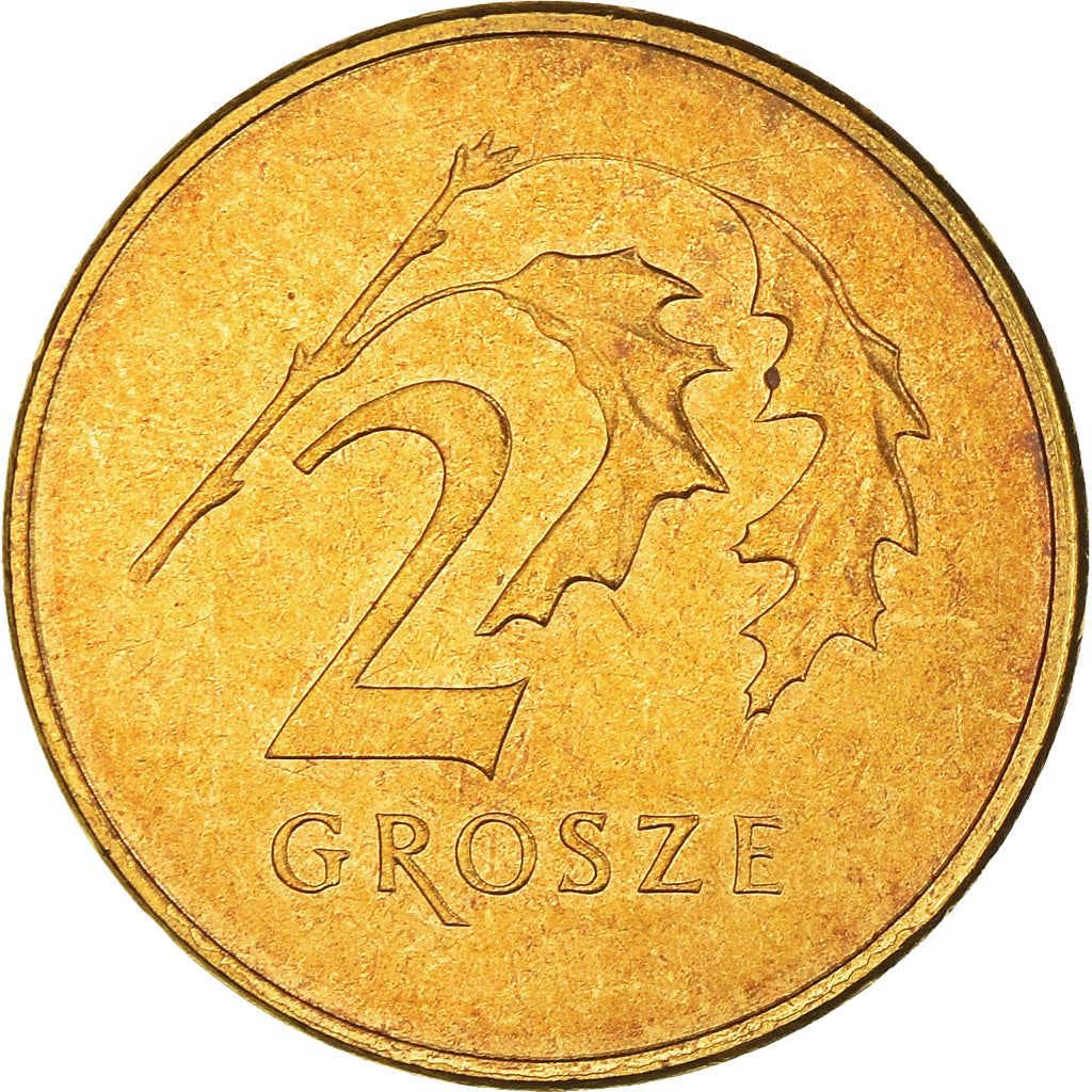 Poland | 2 Grosze | Oak Leaf | Eagle | KM277 | 1990 - 2014