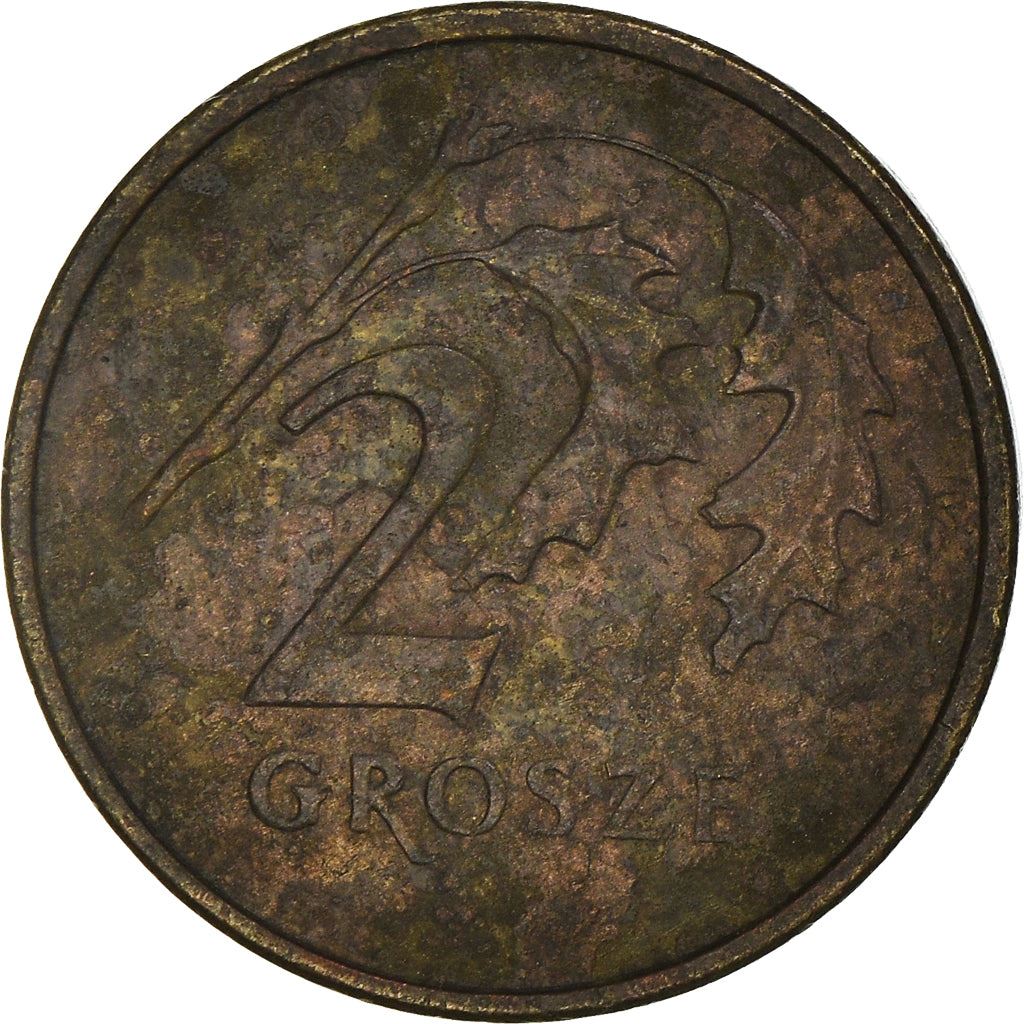 Poland | 2 Grosze | Oak Leaf | Eagle | KM277 | 1990 - 2014