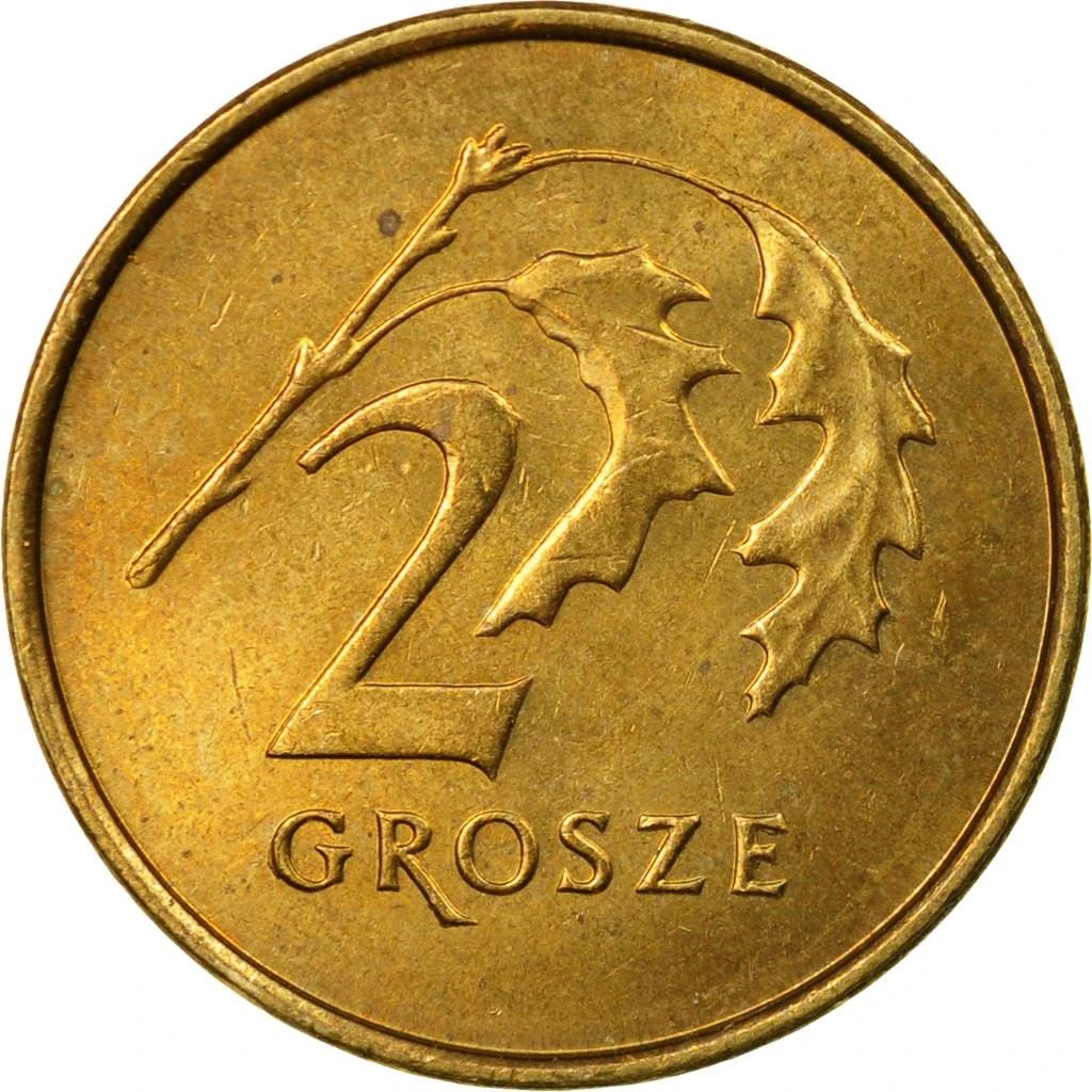 Poland | 2 Grosze | Oak Leaf | Eagle | KM277 | 1990 - 2014