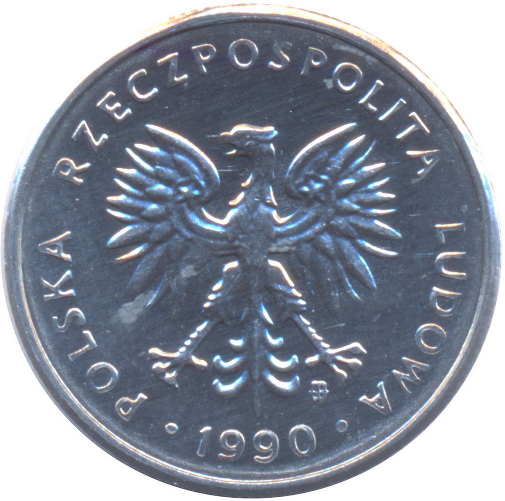 Poland | 2 Zlote Coin | Rye Ears | Eagle | KM80.3 | 1989 - 1990