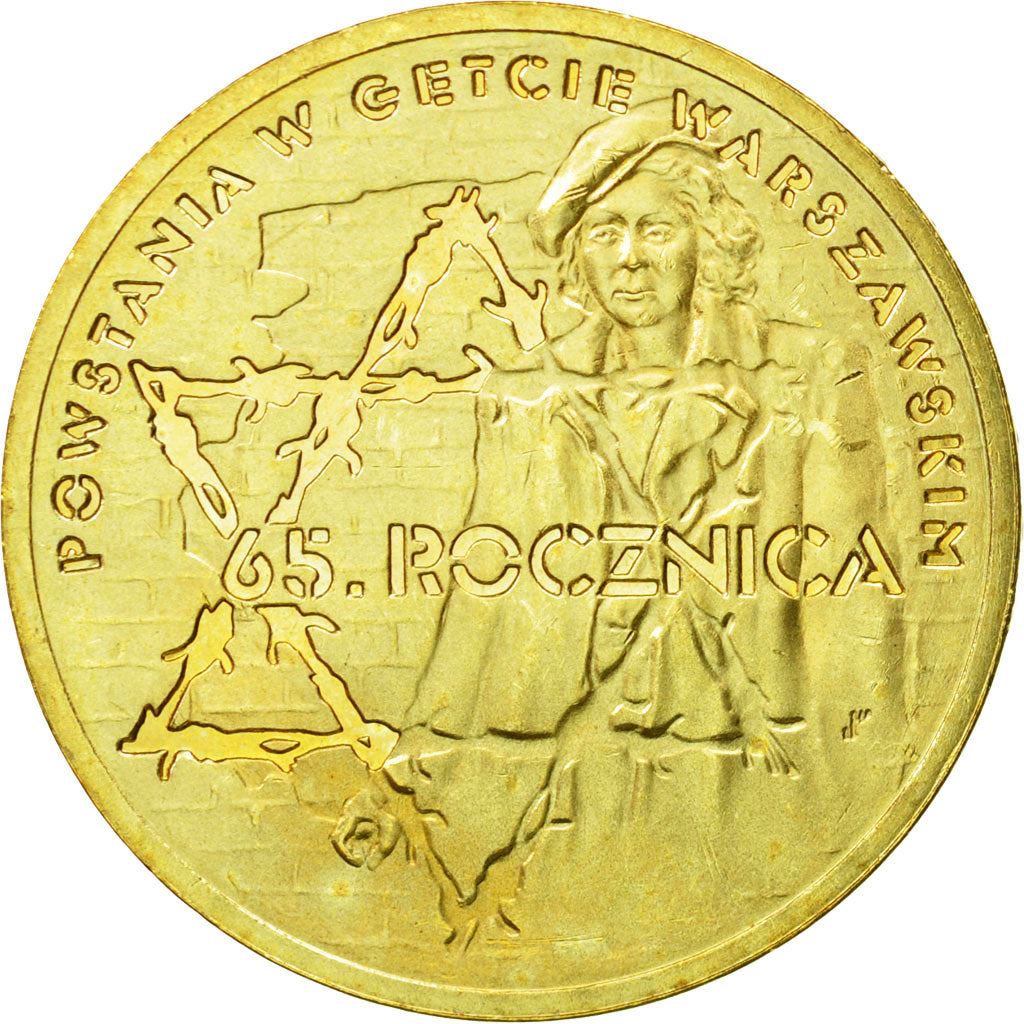 Poland | 2 Złote Coin | Warsaw Ghetto Uprising | Małka Zdrojewicz | KM633 | 2008