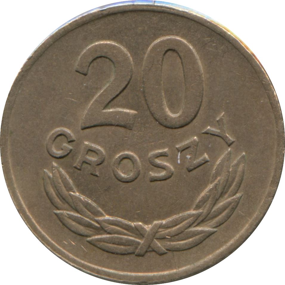 Poland | 20 Groszy Coin | Eagle | KM43 | 1949