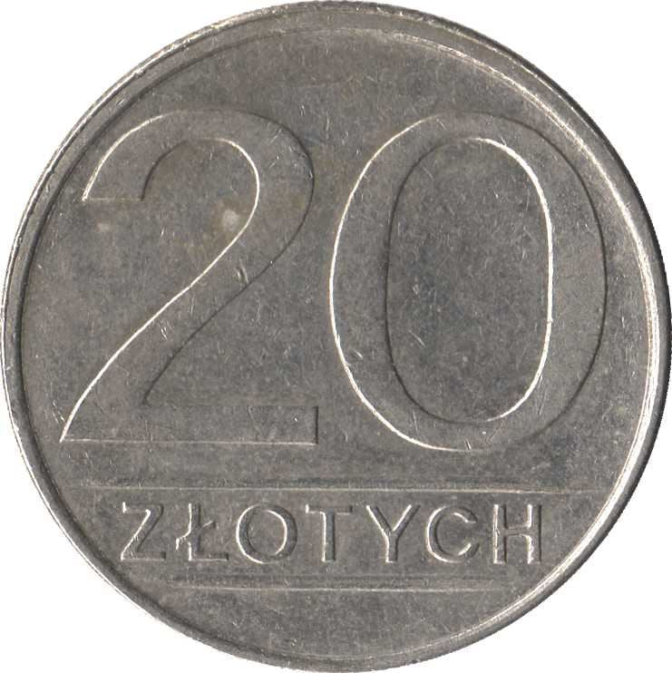 Poland | 20 Złotych | Eagle | KM153.1 | 1984 - 1988