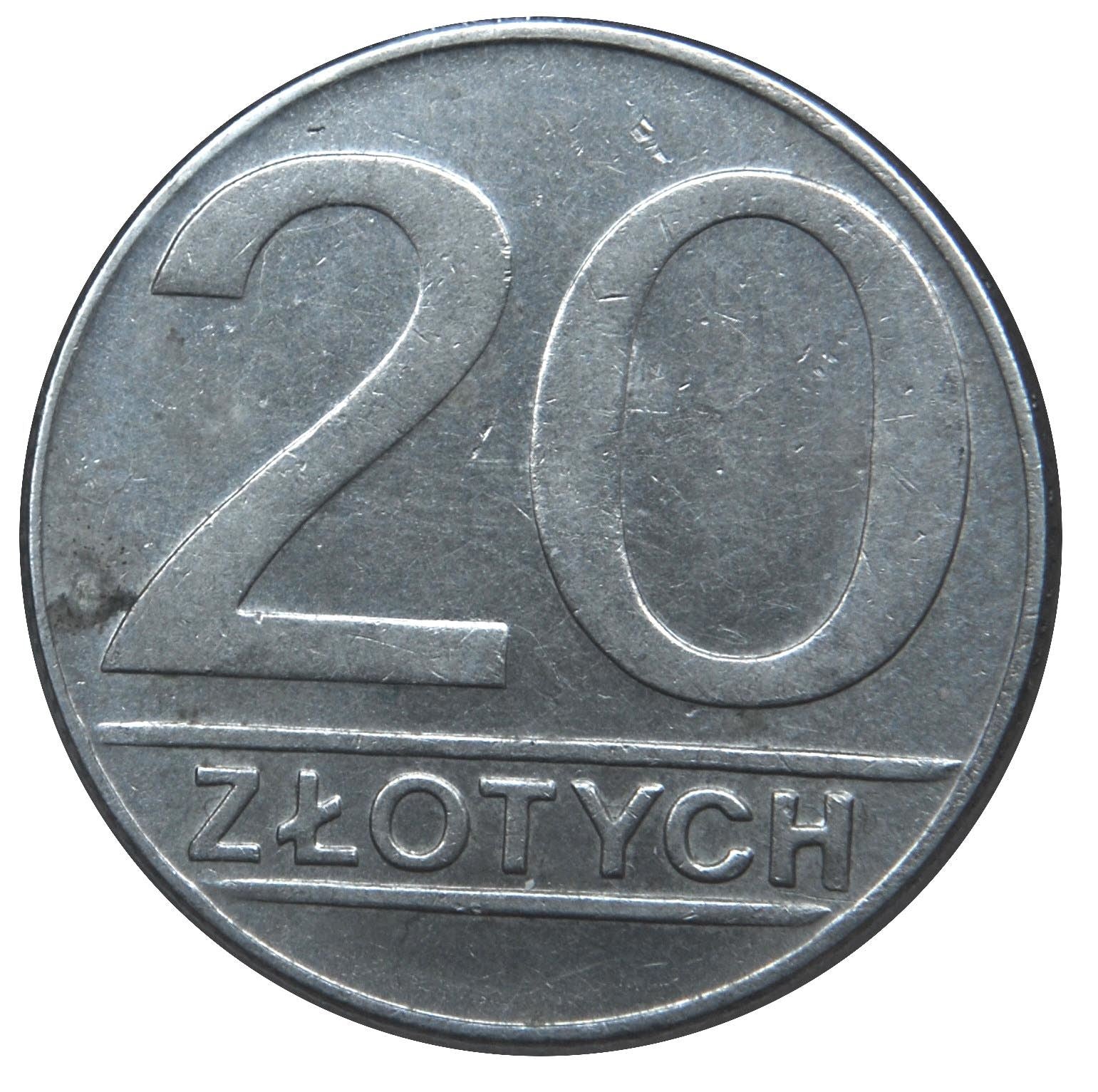 Poland | 20 Złotych | Eagle | KM153.2 | 1989 - 1990