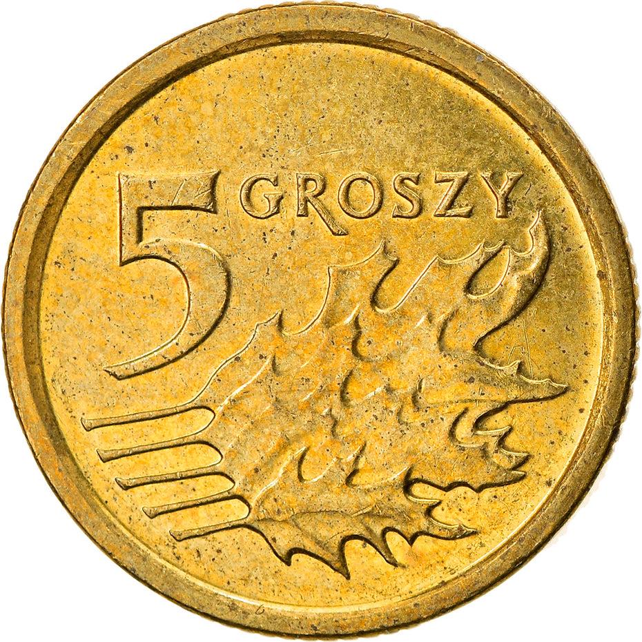 Poland | 5 Groszy | Oak Leaves | Eagle | KM925 | 2013 - 2021