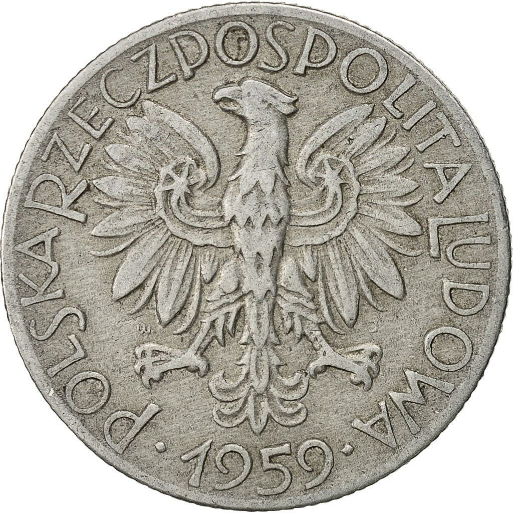 Poland | 5 Zlotych Coin | Fisherman | Eagle | KM47 | 1958 - 1974