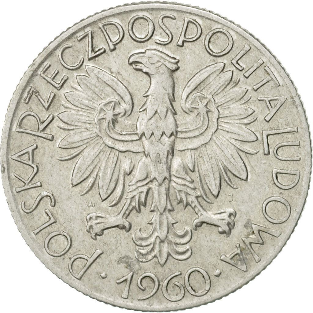 Poland | 5 Zlotych Coin | Fisherman | Eagle | KM47 | 1958 - 1974