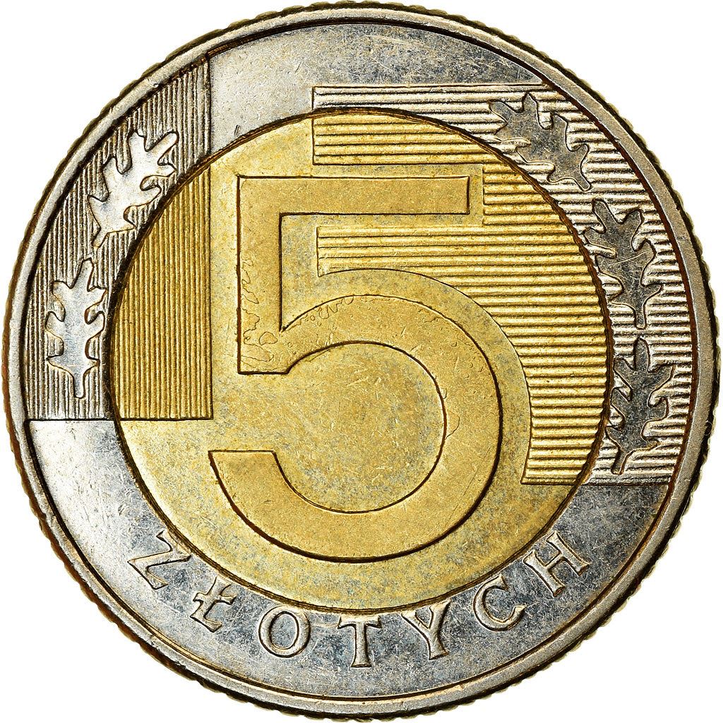 Poland | 5 Złotych Coin | Oak Leaves | Eagle | KM284 | 1994 - 2021