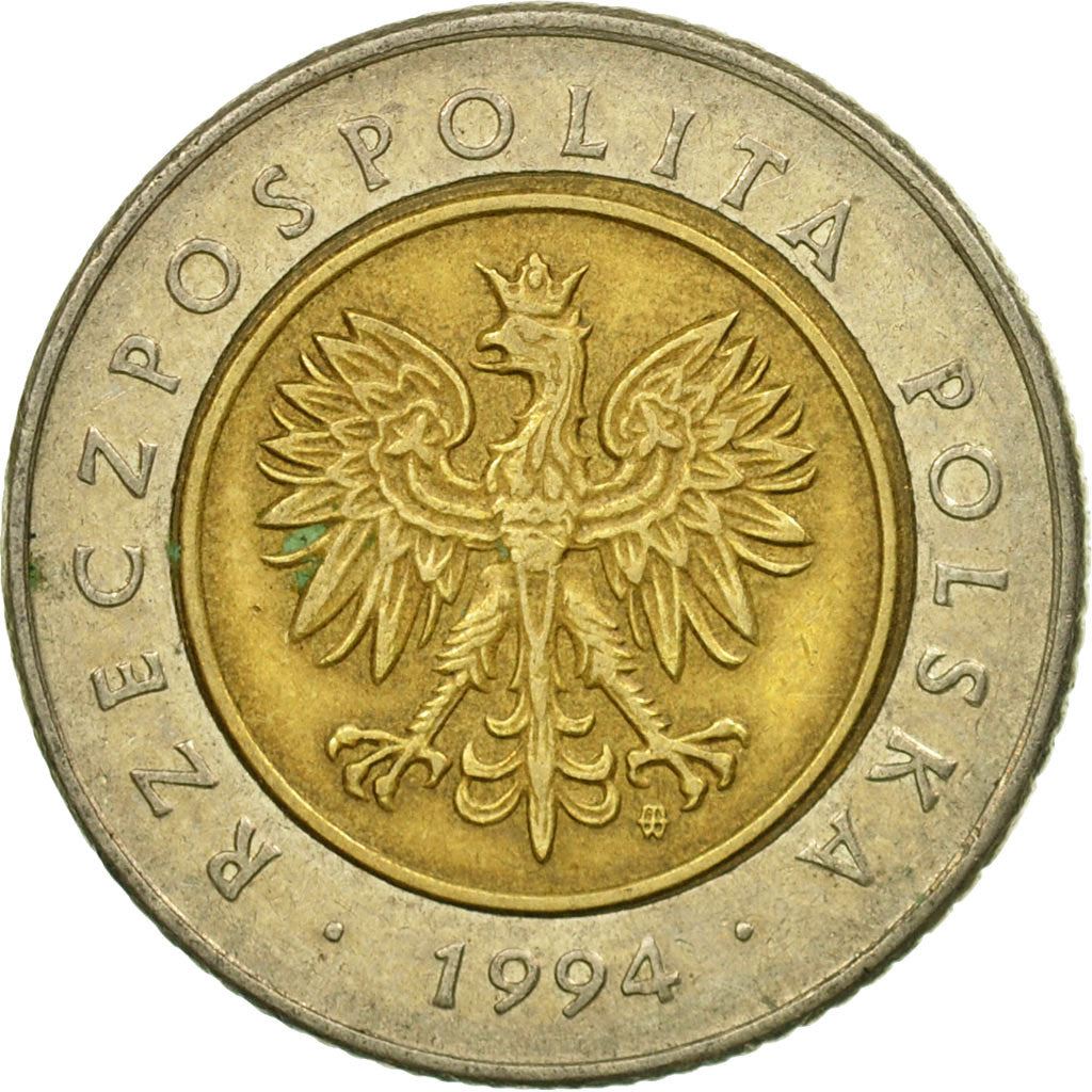 Poland | 5 Złotych Coin | Oak Leaves | Eagle | KM284 | 1994 - 2021