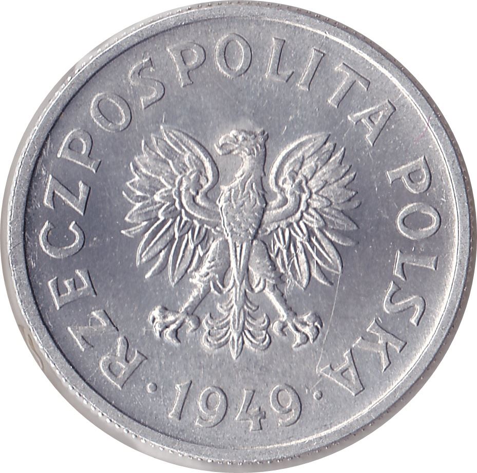 Poland | 50 Groszy Coin | Eagle | KM44a | 1949