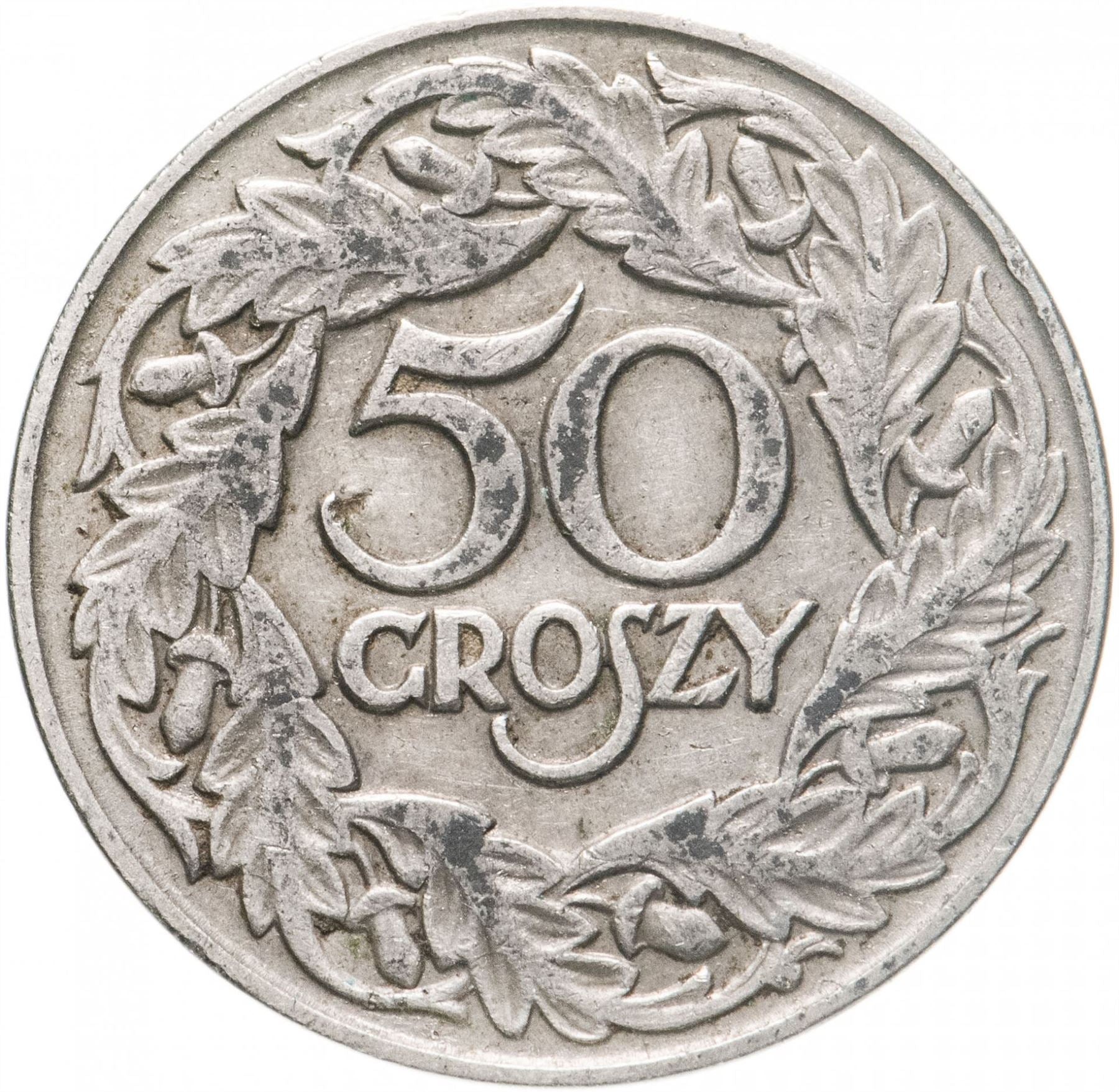 Poland | 50 Groszy | Eagle | KM13 | 1923