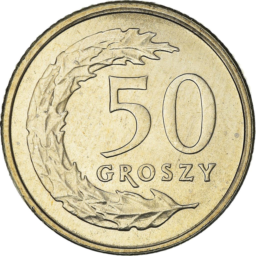 Poland | 50 Groszy | Oak Leaves | Eagle | KM281 | 1990 - 2016